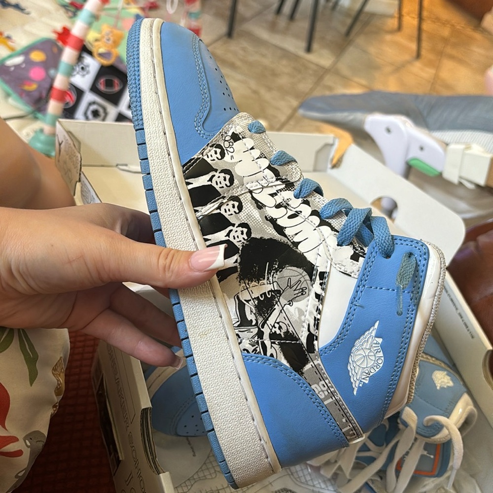 Air Jordan 11 Mid - blue-starfish 7y